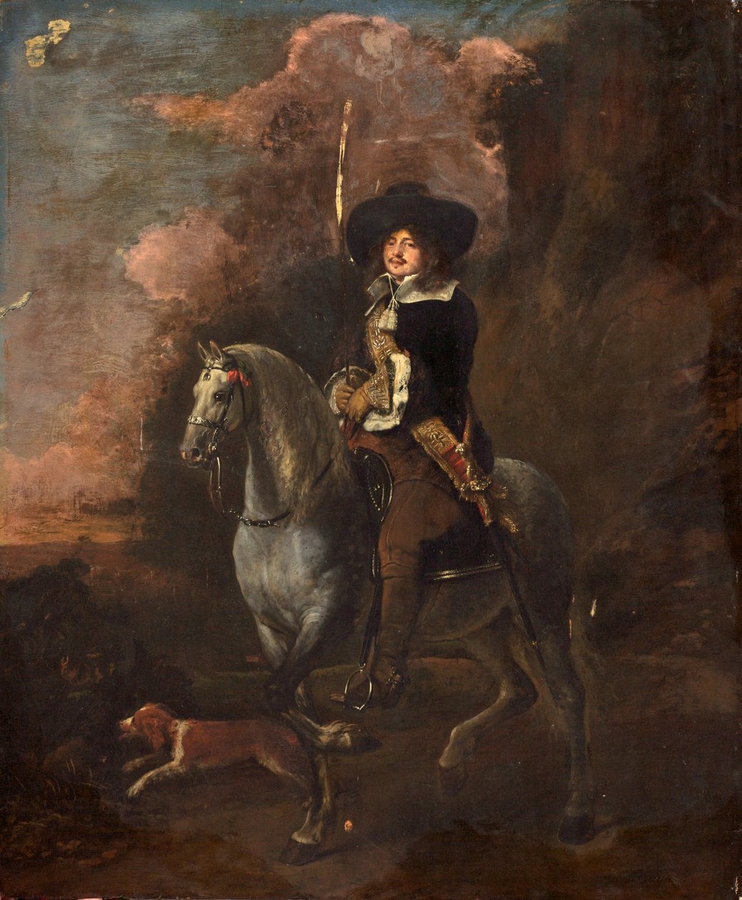 Kavalír na šedém koni, cca 1660 od Abraham Pietersz. van Kalraet