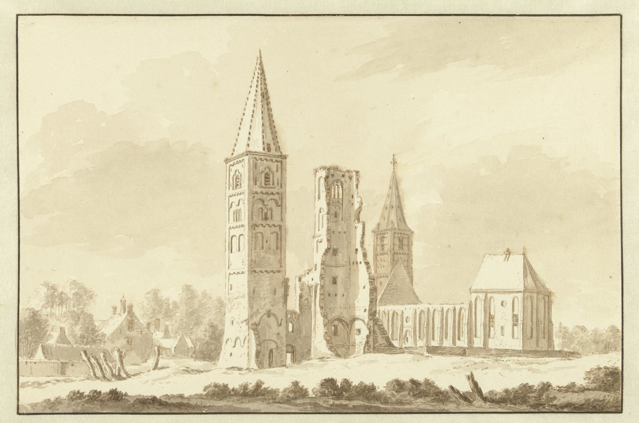 Egmond Abbey od Abraham Rademaker