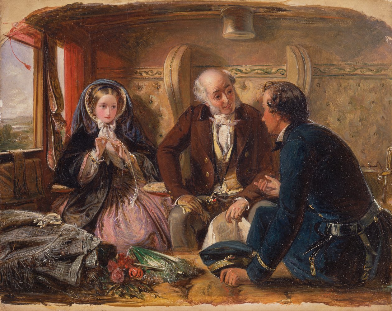 První třída - Setkání. A při prvním setkání miloval., 1855. od Abraham Solomon