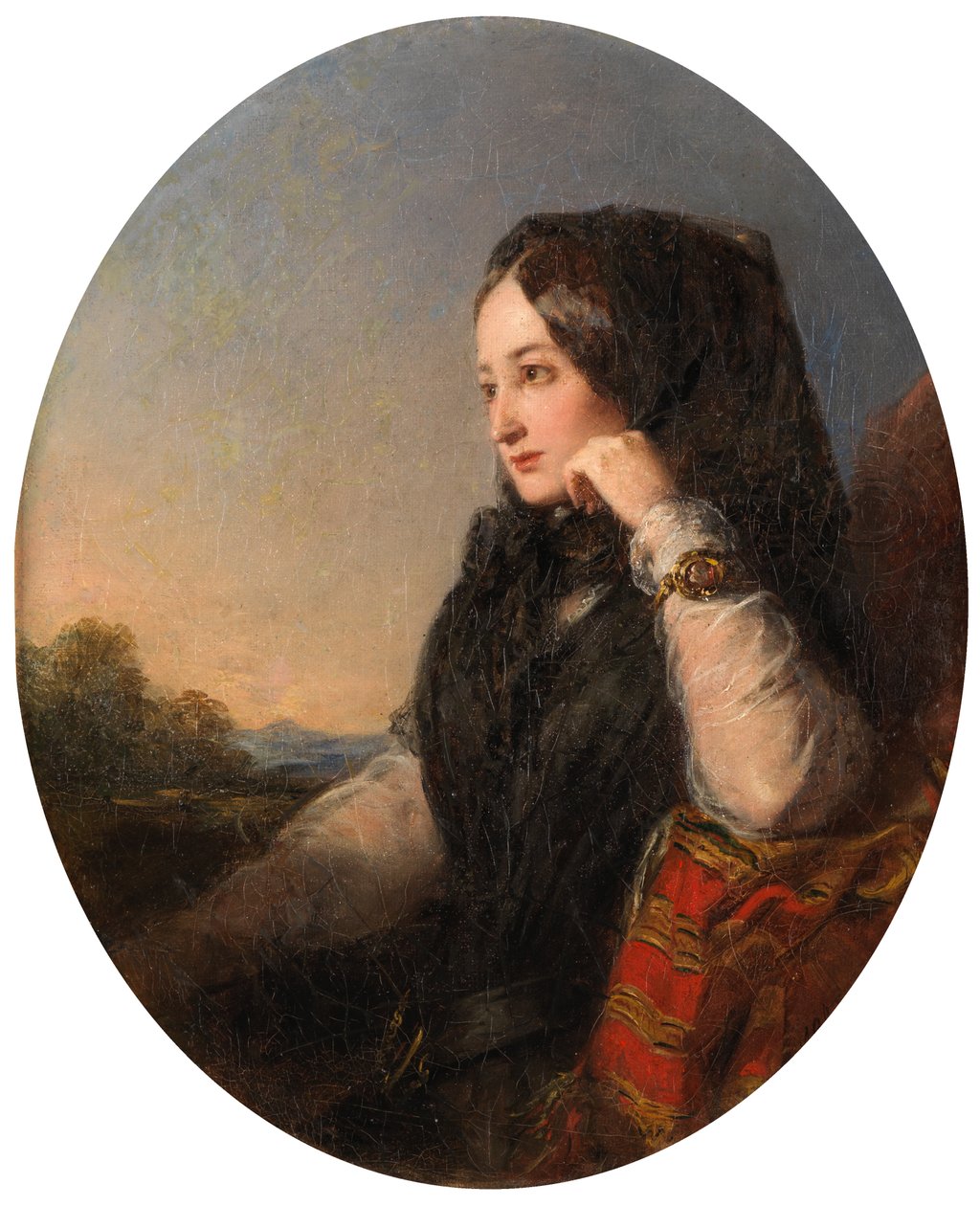 La Tristesse (olej na plátně) od Abraham Solomon
