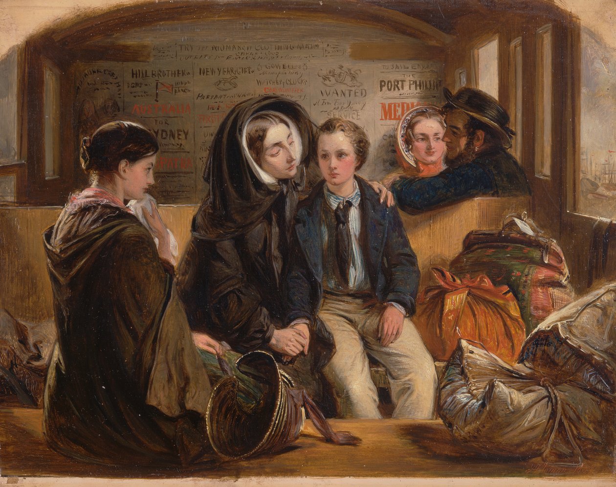 Druhá třída - Rozloučení. Rozcházíme se tedy bohatí na smutek, loučíme se chudí., 1855. od Abraham Solomon