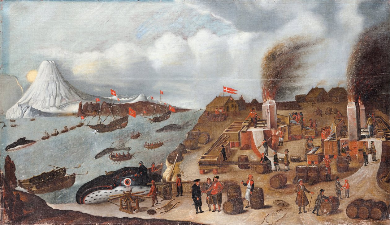 Dánská velrybářská stanice od Abraham Speeck