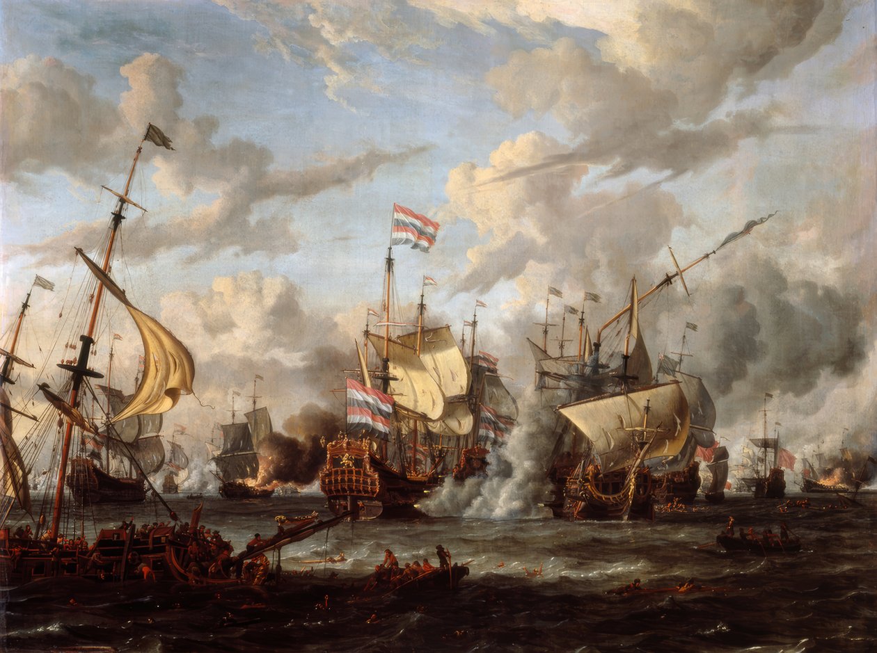 Námořní bitva u Texelu od Abraham Storck