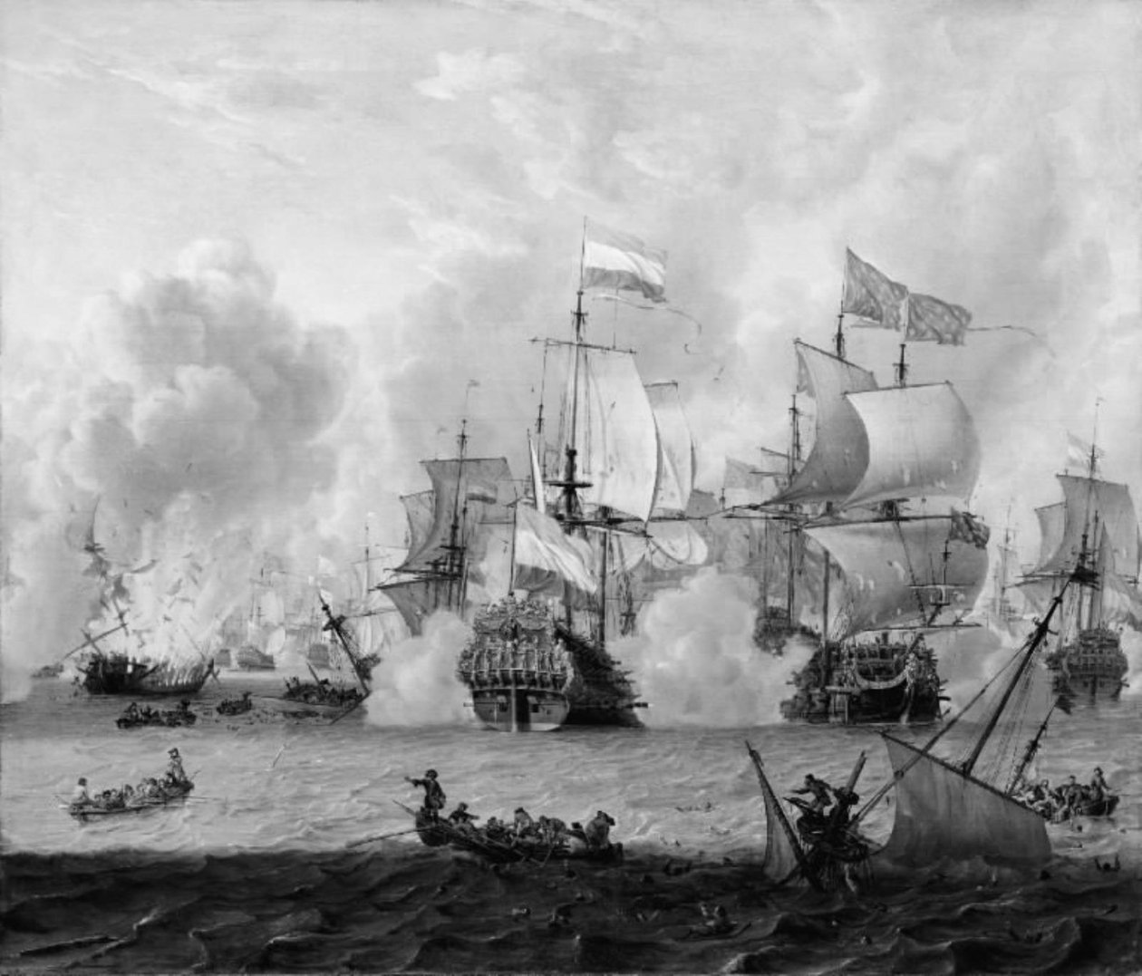 Setkání anglického a nizozemského loďstva u La Hogue, 29. května 1692 od Abraham Storck