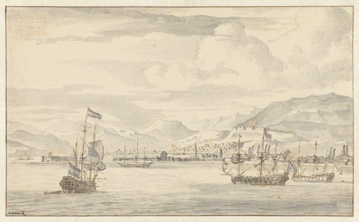 Pohled na Smyrnu (Izmir) od Abraham Storck