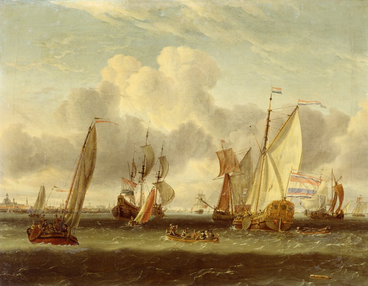 Přeprava na IJ v amsterdamském přístavu od Abraham Storck
