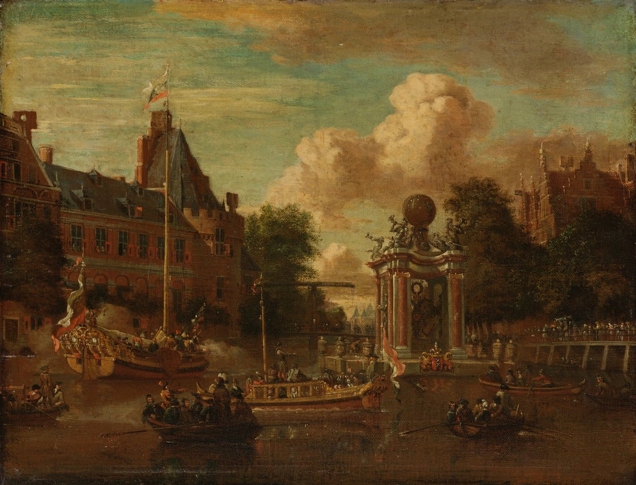 Moskevské vyslanectví na návštěvě Amsterdamu, 29. srpna 1697 od Abraham Storck