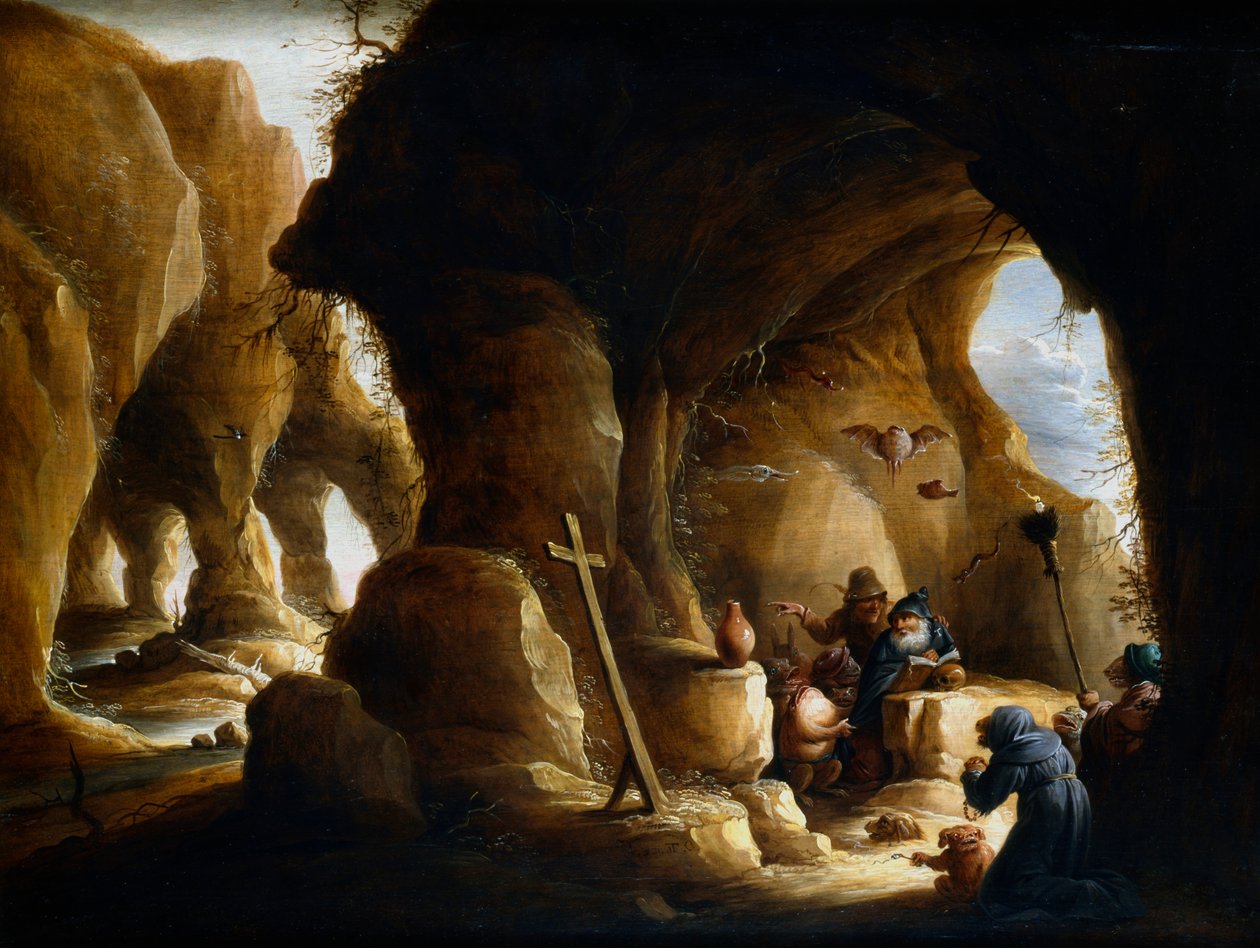 Pokušení svatého Antonína, c1649-1670 od Abraham Teniers