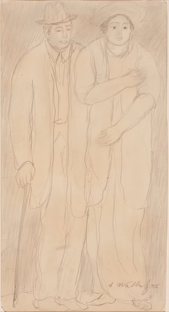 Muž a žena, 1905. od Abraham Walkowitz