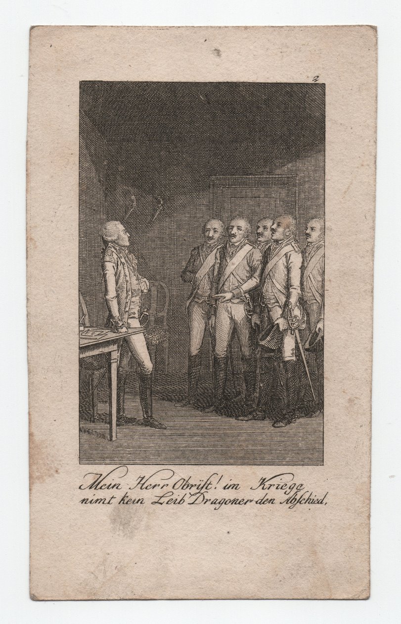 Můj pane Obriste! , cca 1795 (rytina) od Abraham Wolfgang Küffner