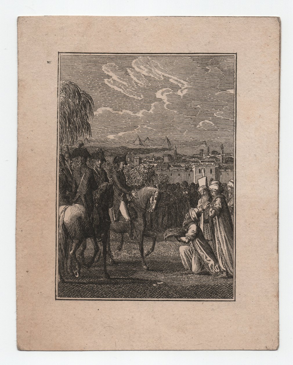 Napoleon v Egyptě, asi 1795 (rytina) od Abraham Wolfgang Küffner