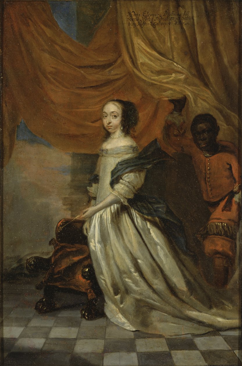 Portrét Hedvigy Eleonory z Holštýnska-Gottorpu (1636-1715), královny Švédska, od Wuchterse, Abrahama (1610-1682). Olej na mědi. Rozměr: 35 x 23 cm. Národní muzeum Stockholm od Abraham Wuchters