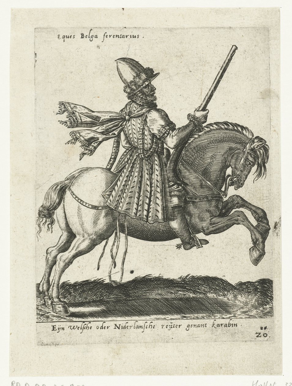 Holandský jezdec s karabinou od Abraham de Bruyn (attributed to)