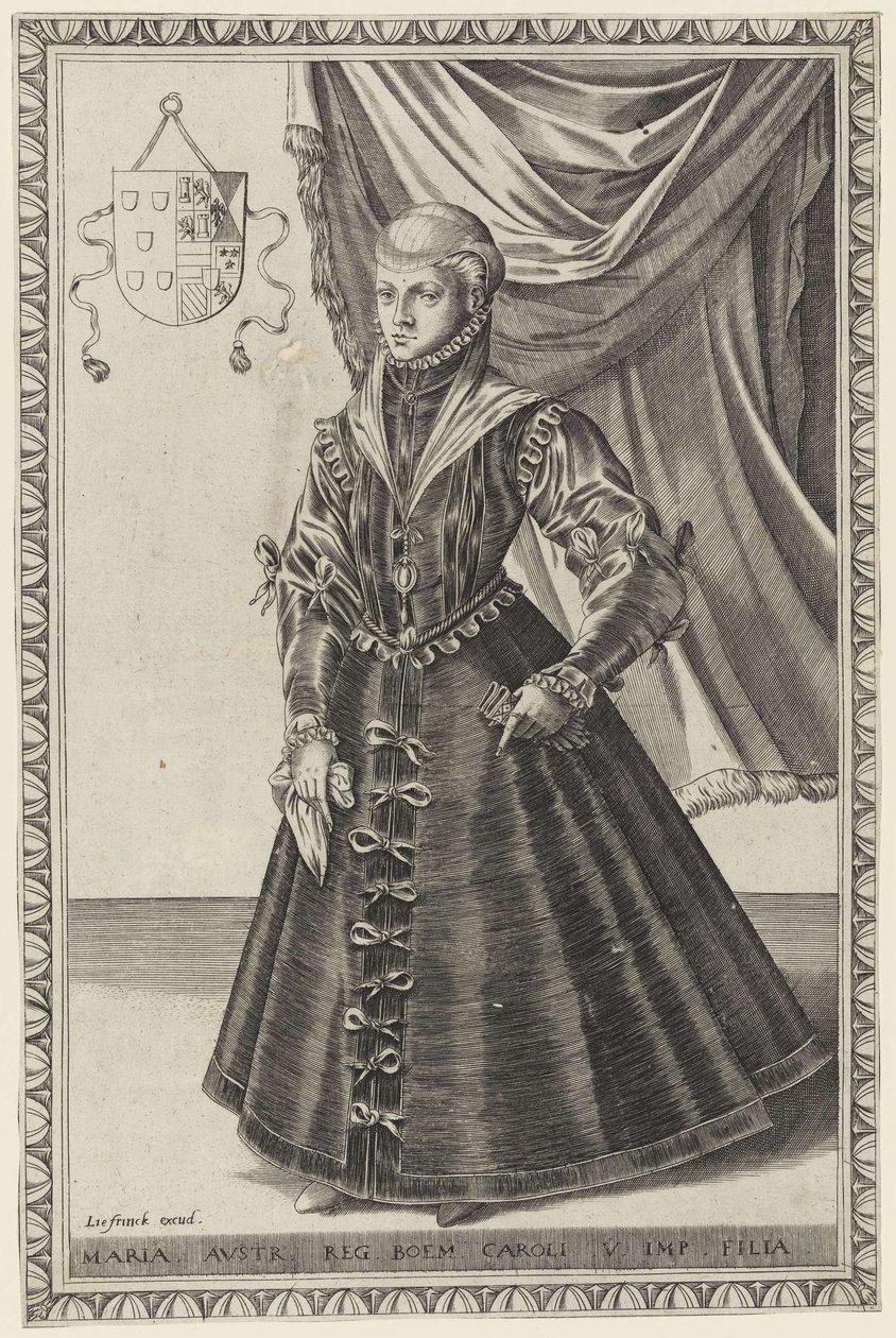 Abraham de Bruyn - Marie Rakouská, dcera Karla V. od Abraham de Bruyn