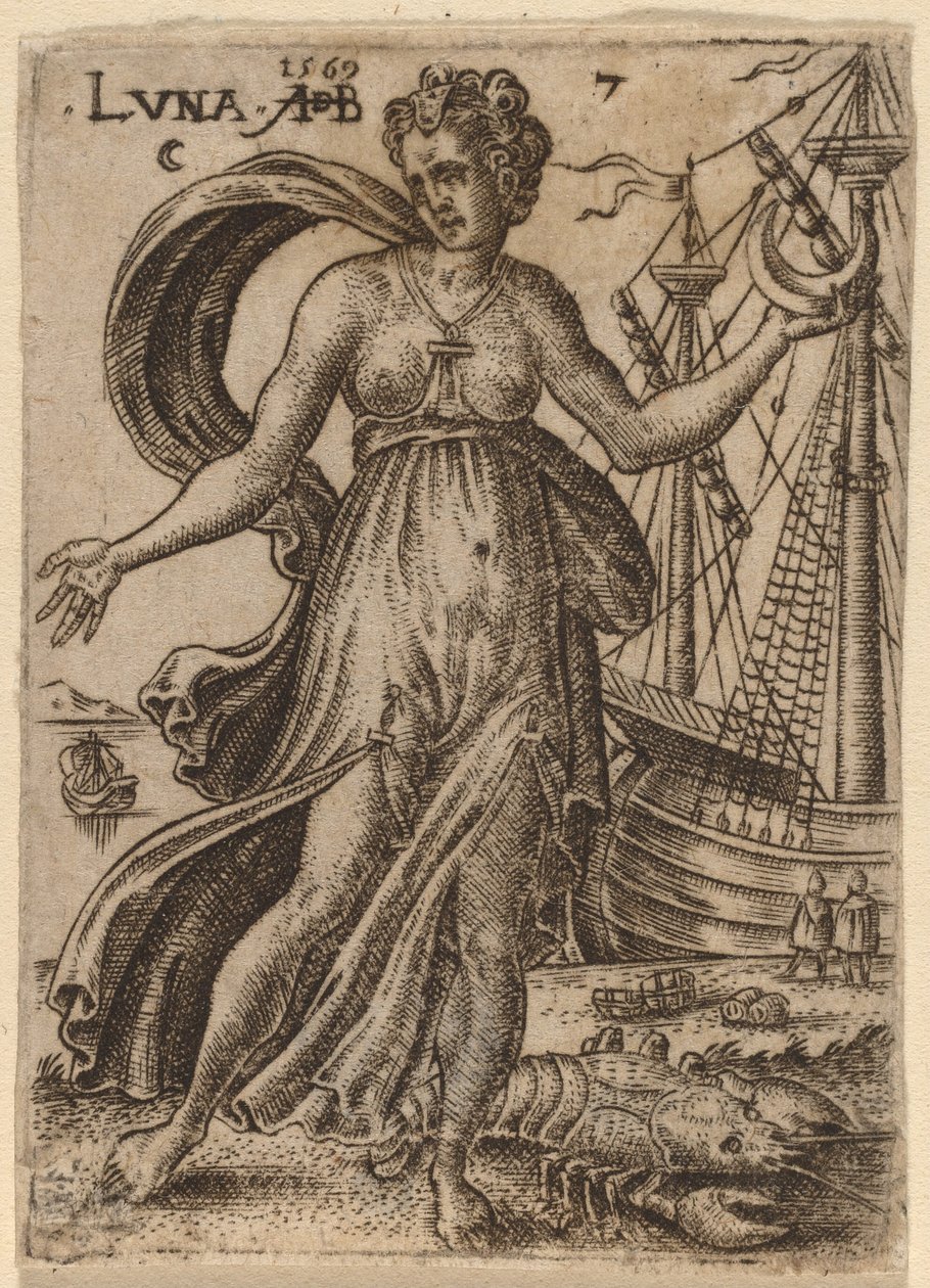 Měsíc od Abraham de Bruyn
