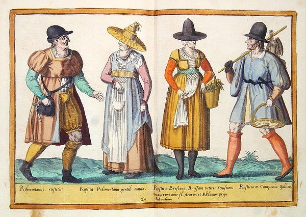 Kostýmy ze 16. století z knihy "Omnium Poene Gentium Imagines", vydané v Kolíně nad Rýnem. od Abraham de Bruyn