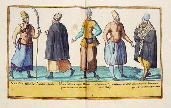 Kostýmy ze šestnáctého století z „Omnium Poene Gentium Imagines“, vydané v Kolíně nad Rýnem od Abraham de Bruyn