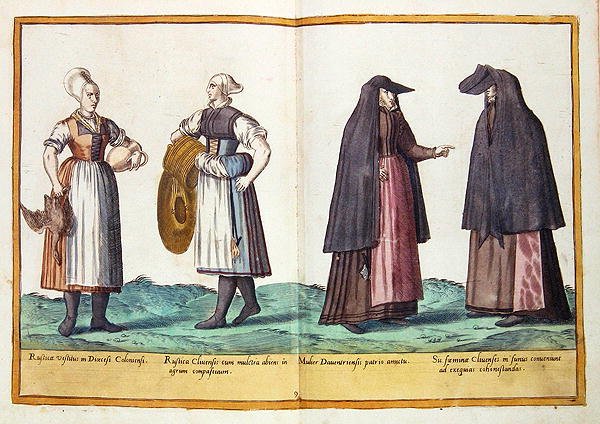 Kostýmy ze šestnáctého století z „Omnium Poene Gentium Imagines“, vydané v Kolíně nad Rýnem od Abraham de Bruyn