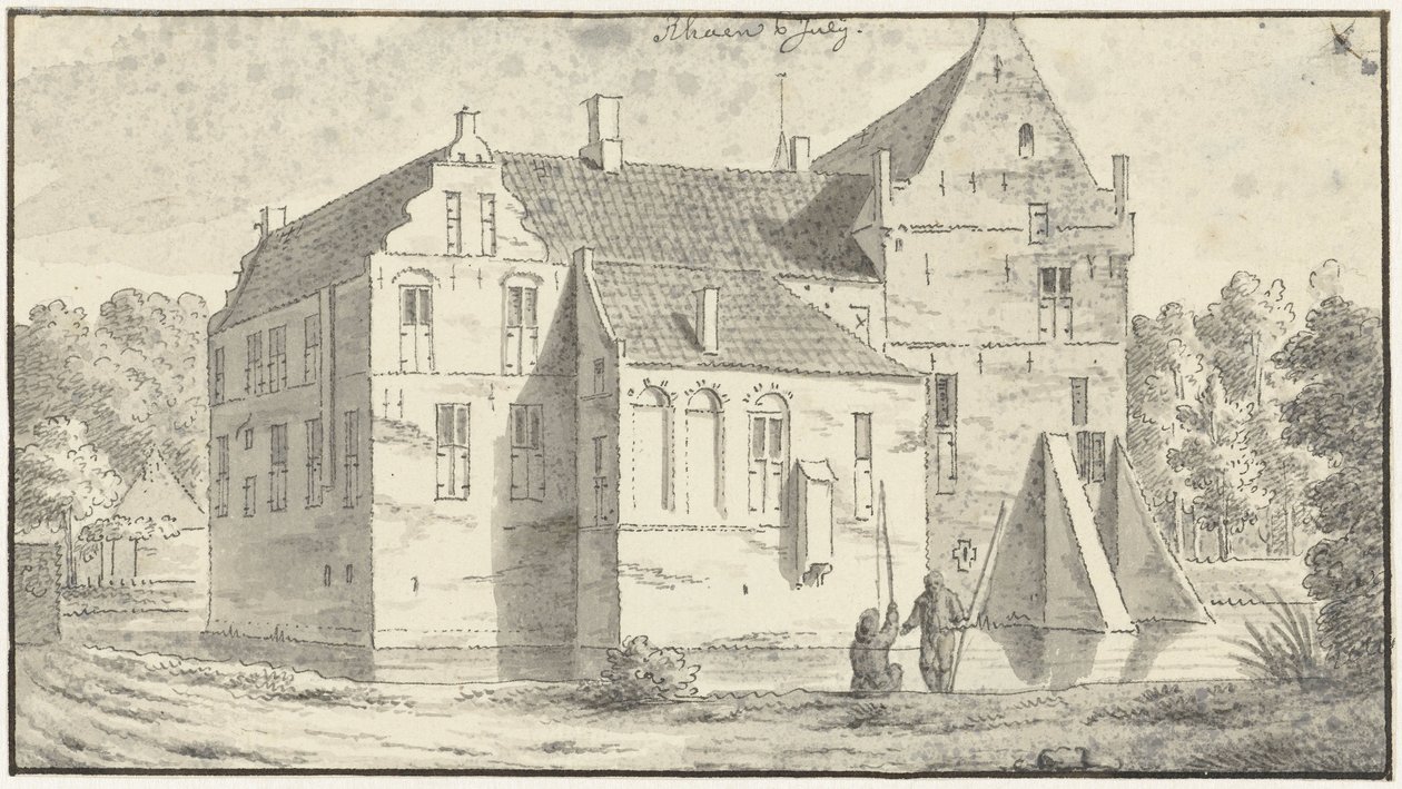 Rhaenin dům v Overijssel, dva rybáři vpředu od Abraham de Haen (II)