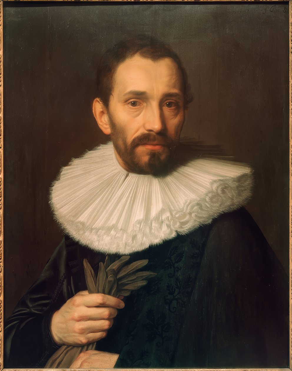 Portrét muže, držícího rukavice, mírně doleva od Abraham de Vries