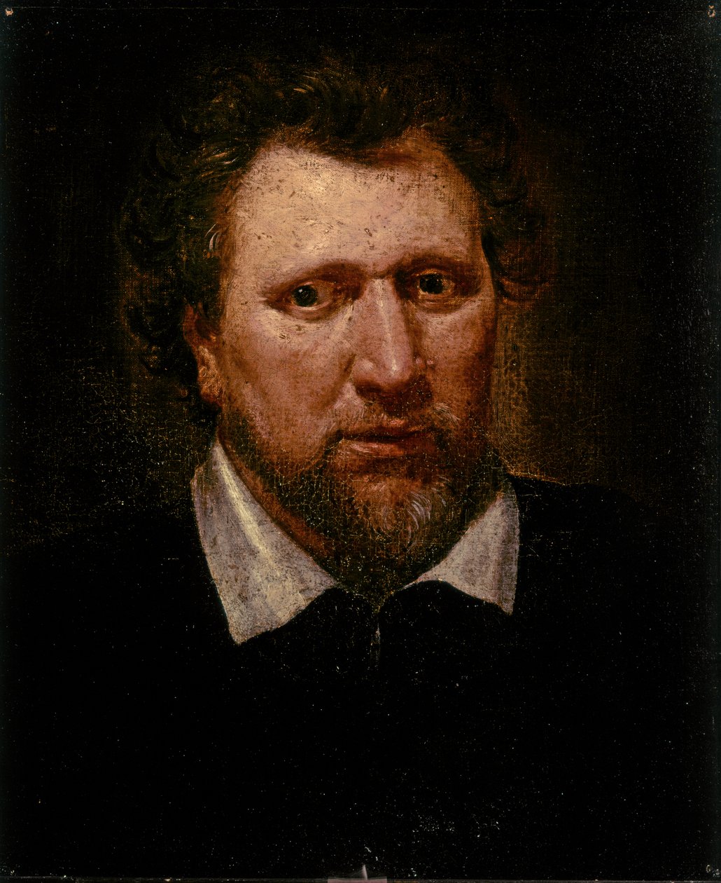 Benjamin JONSON, Portrét kolem roku 1617 (olej na plátně) od Abraham van Blyenberch