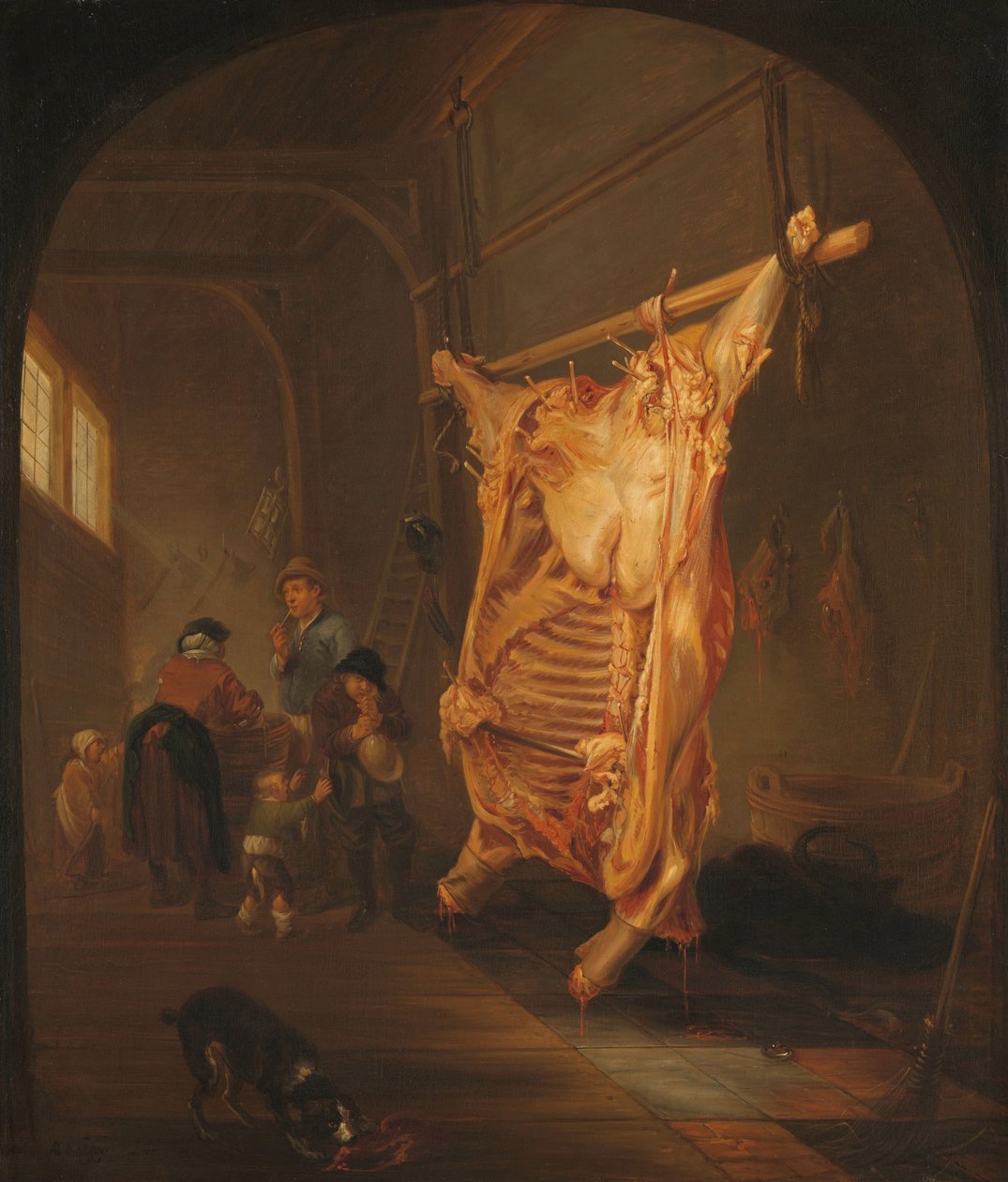 Zabitý vůl od Abraham van den Hecken