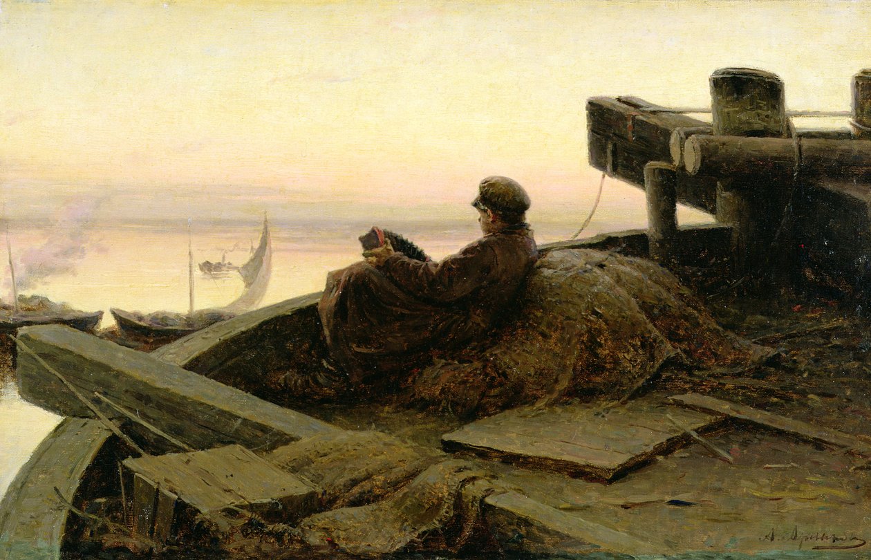 Na řece Volze, 1889 od Abram Efimovich Arkhipov