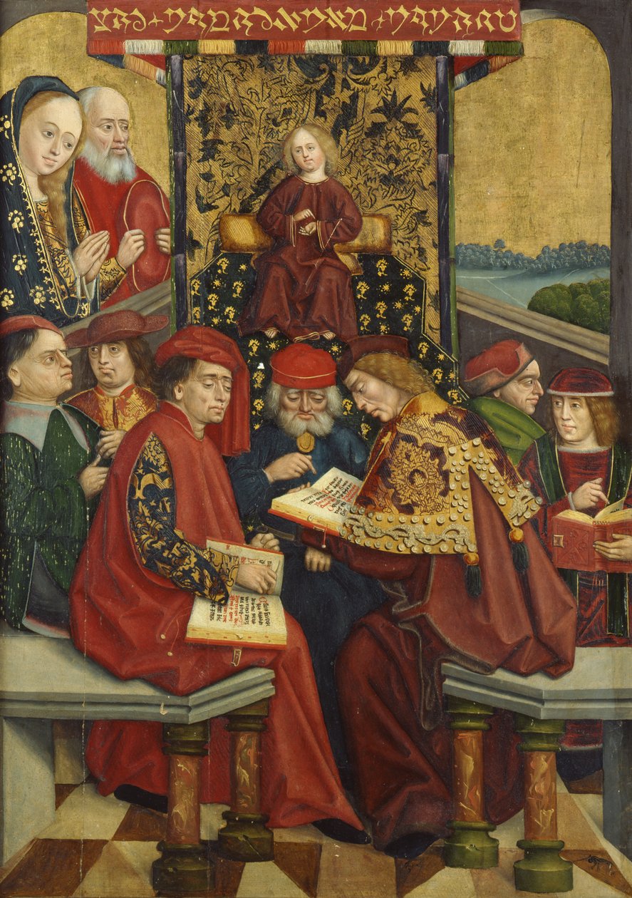 Spor s doktory, z kupolového oltáře, 1499 (tempera na panelu) od Absolon Stumme