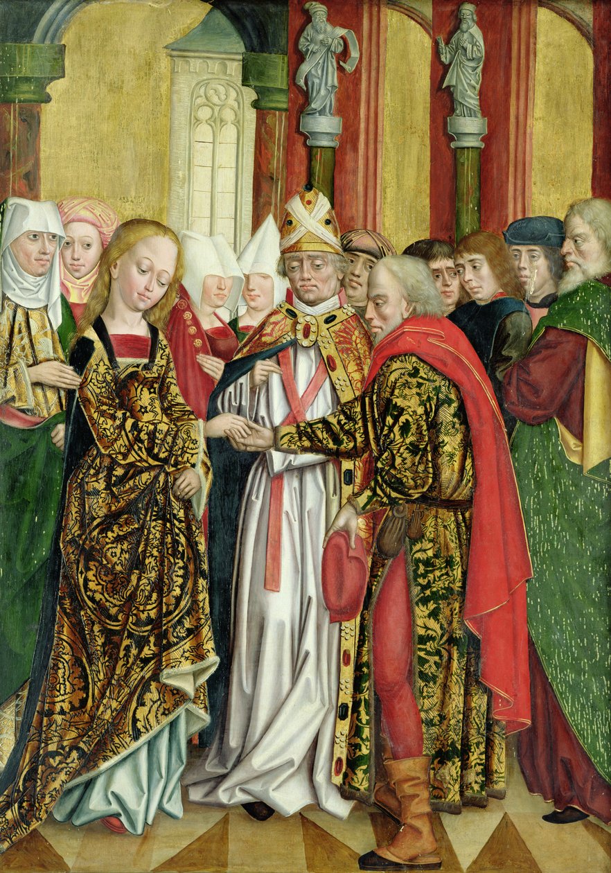 Sňatek Panny, z kupolového oltáře, 1499 (tempera na panelu) od Absolon Stumme