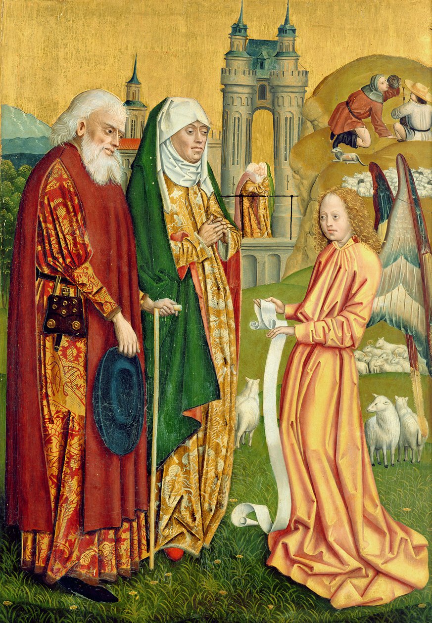 Zvěstování Joachimovi a Anně, z kupolového oltáře, 1499 (tempera na panelu) od Absolon Stumme