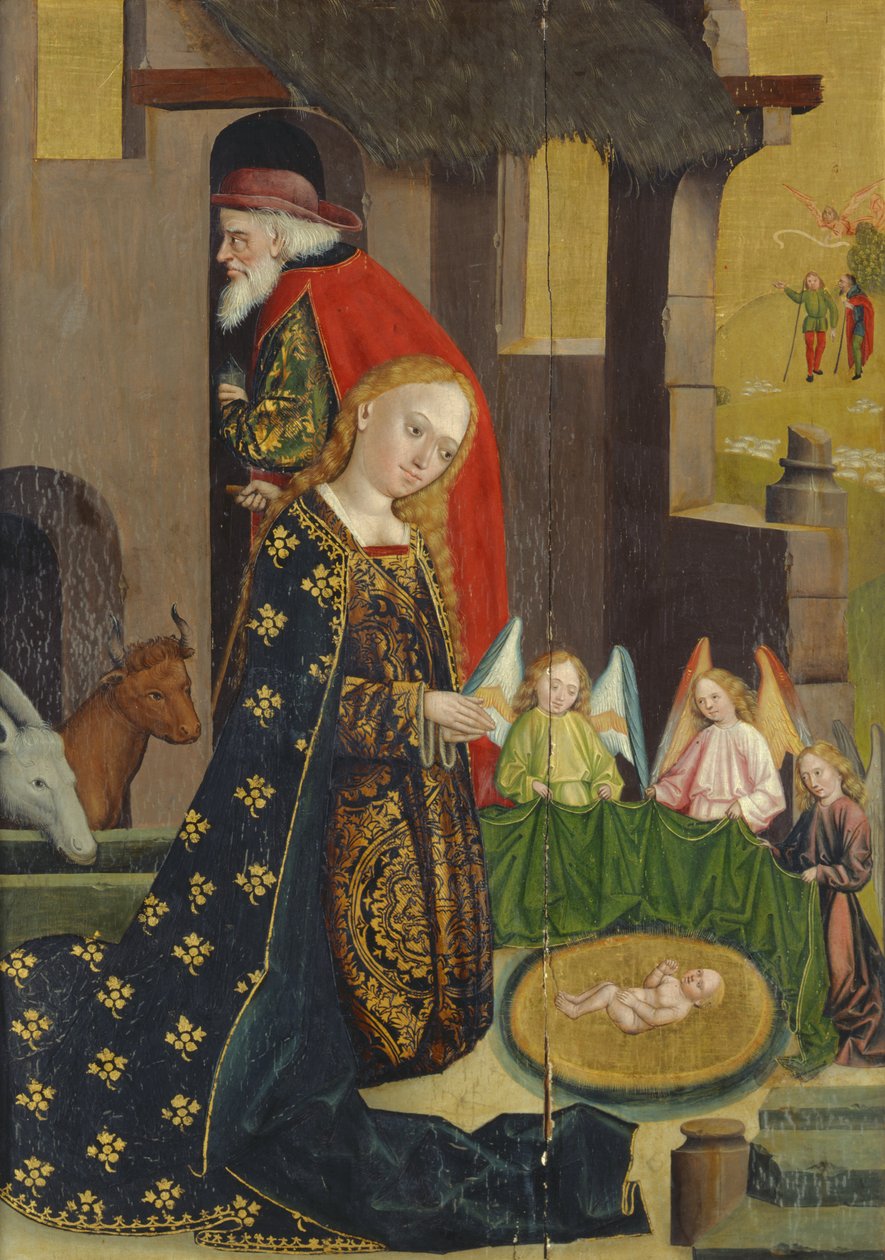 Narození Páně, z kupolového oltáře, 1499 (tempera na panelu) od Absolon Stumme