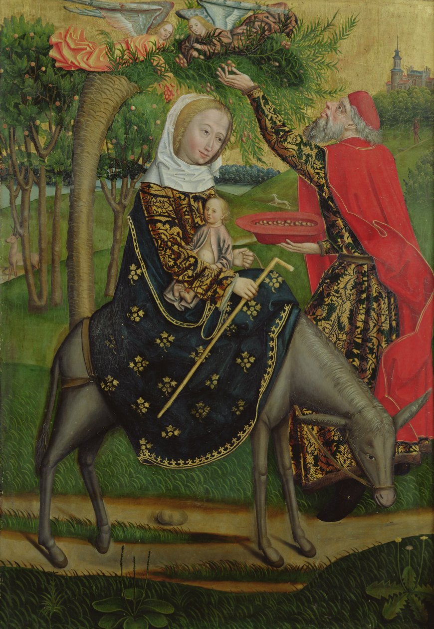 Útěk do Egypta, z kupolového oltáře, 1499 (tempera na panelu) od Absolon Stumme