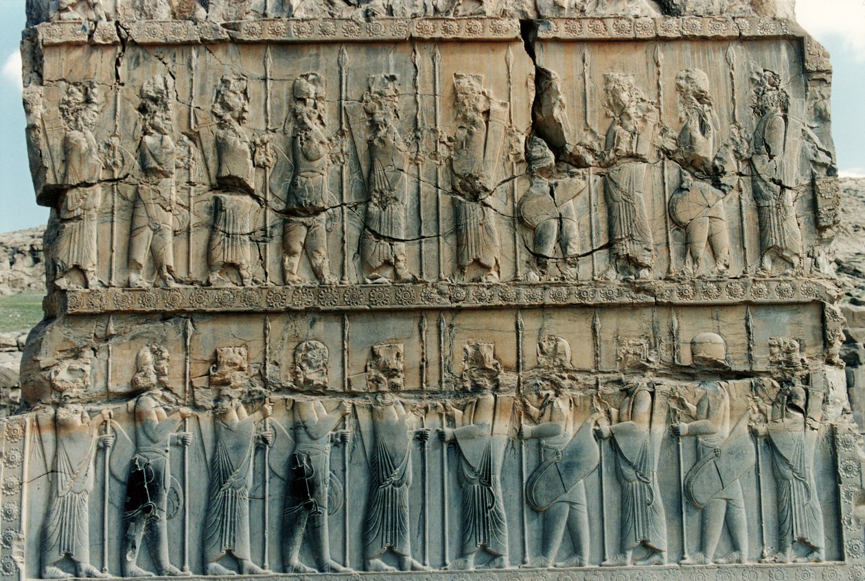 Perští vojáci ze severních dveří paláce Xerxes od Achaemenid