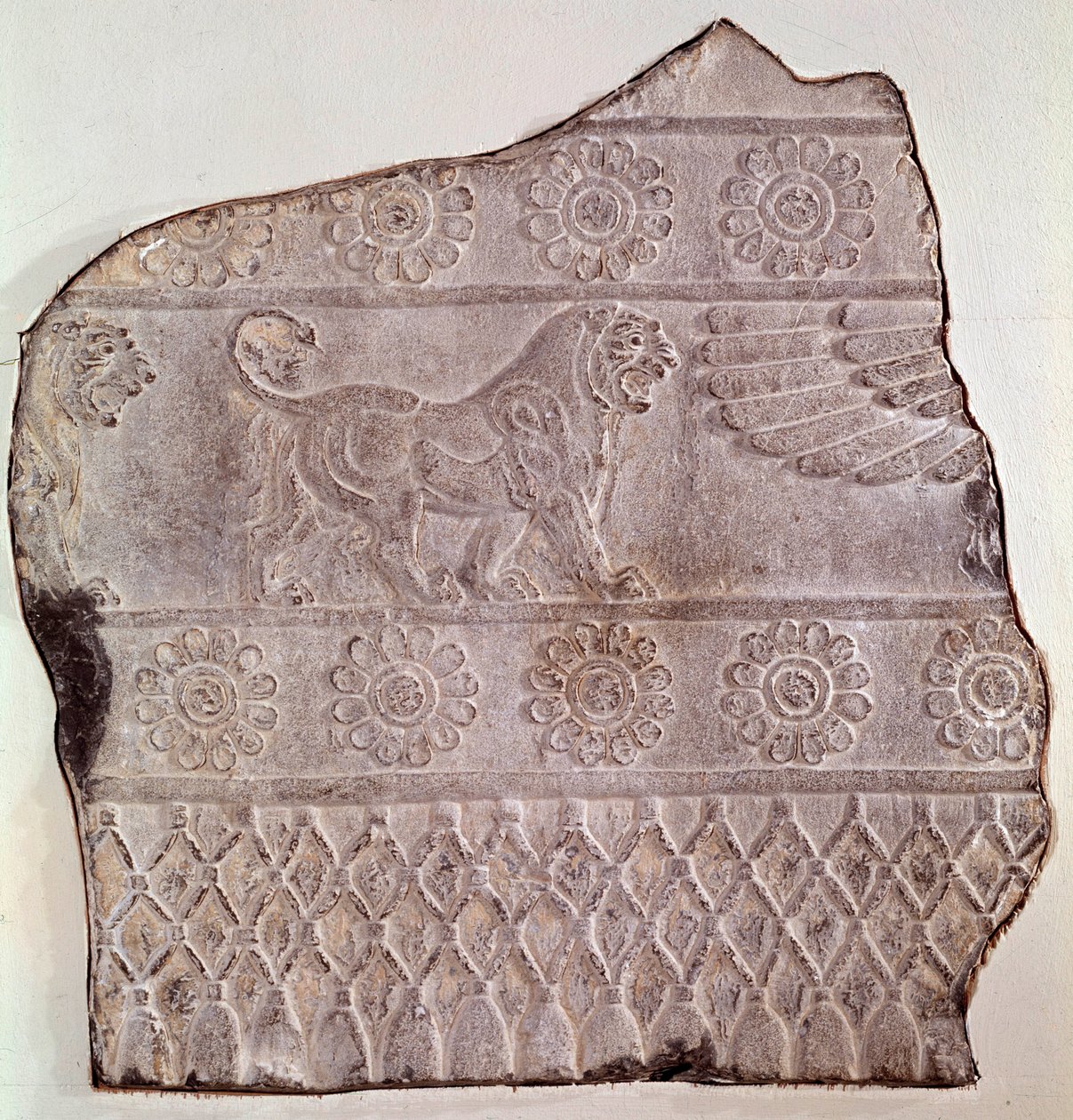 Fragment nízkého reliéfu představující kráčejícího lva. Z Persepolis (Írán) Epoque Routenide, 460 př.nl. Seattle, Muzeum umění od Achaemenid