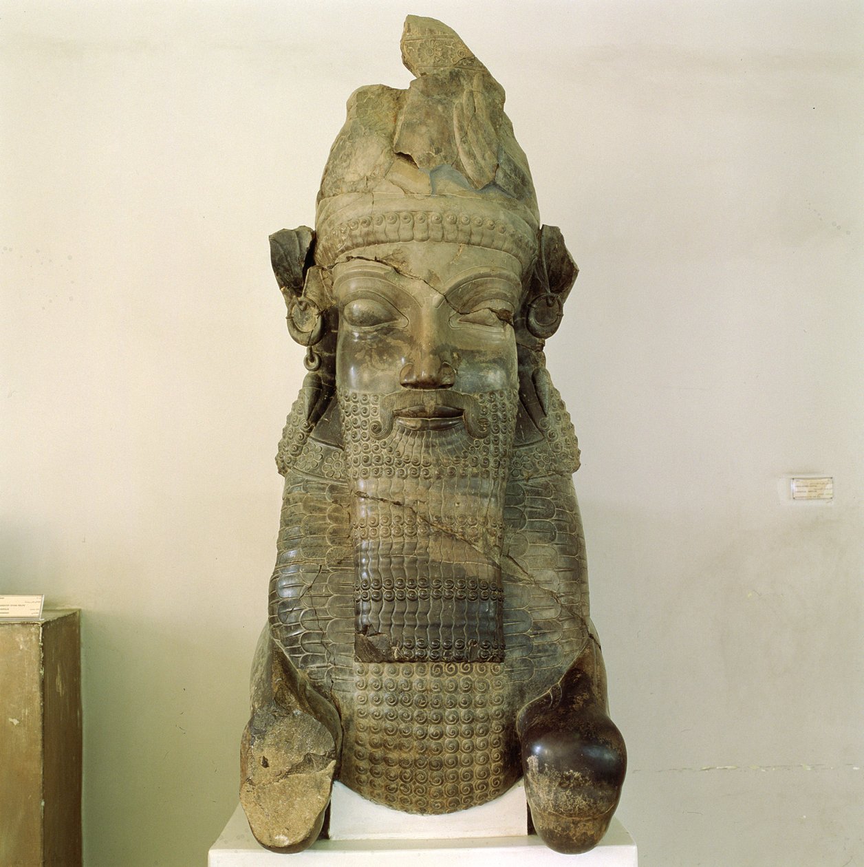 Hlavní město s lidskou hlavou, z Tripylonu, Persepolis, Írán, 500-480 př.n.l. od Achaemenid