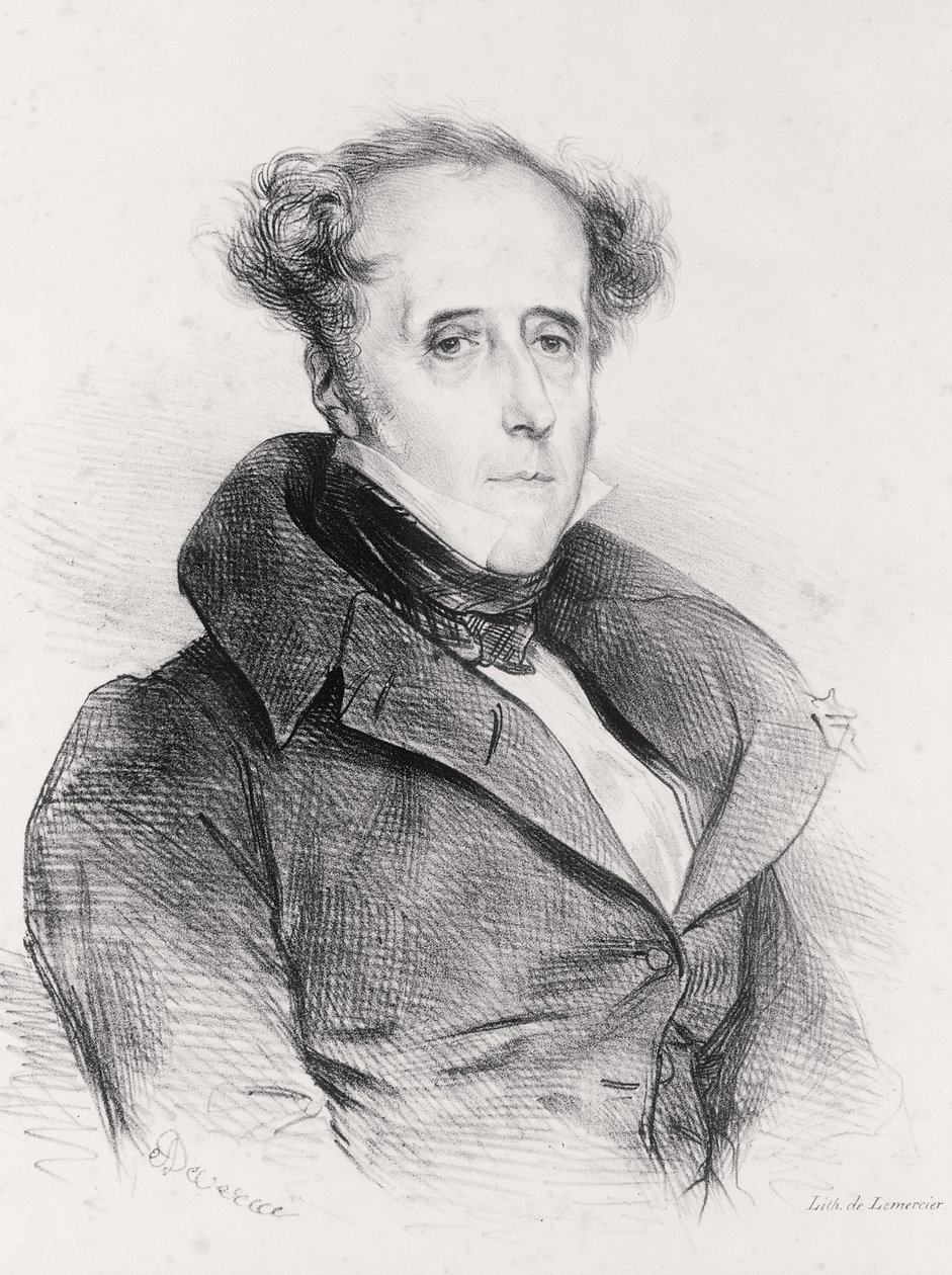 Francois-Rene, Vicomte de Chateaubriand, ryl Lemercier od Achille Devéria