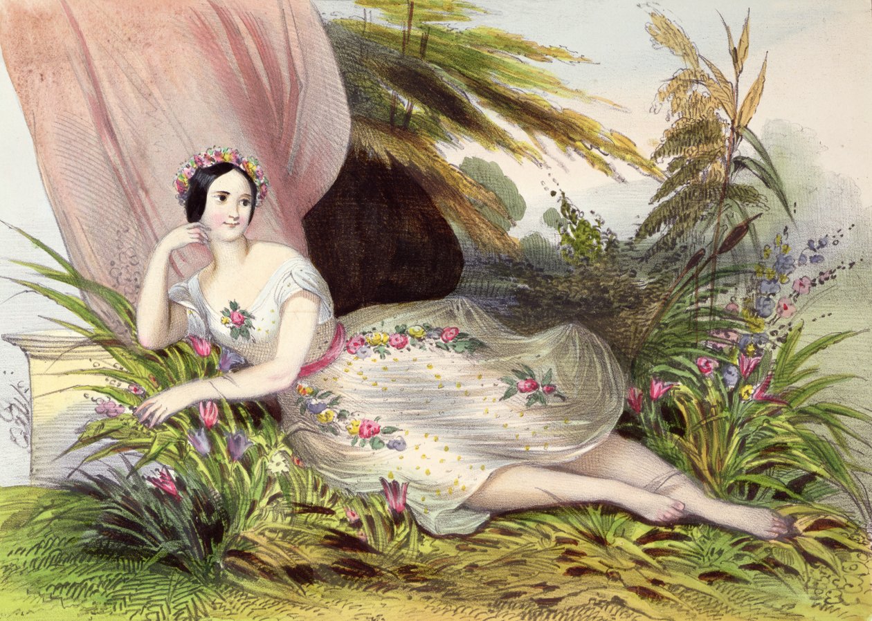 Maria Taglioni (1804-84) ve „Květinové scéně“, z „Album de l