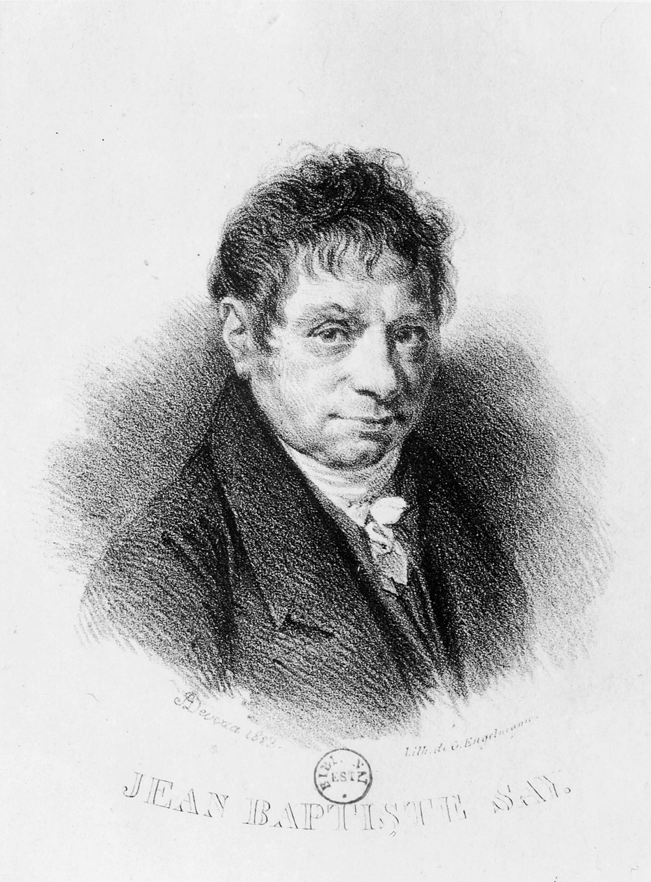Portrét Jean Baptiste Say (1767-1832) vyrytý Godefroyem Engelmannem (1788-1839) (litografie) od Achille Devéria