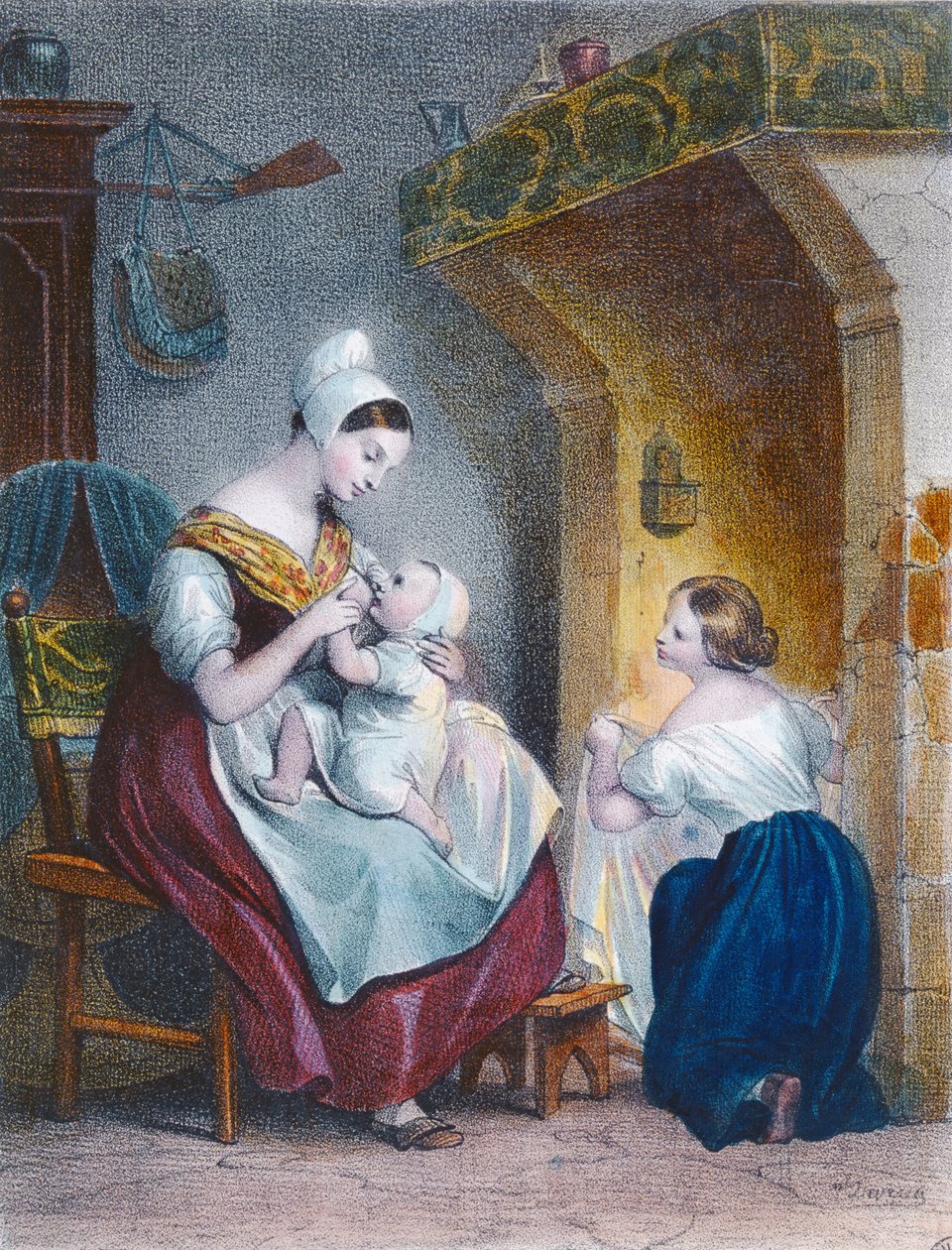 Wetnurse od Achille Devéria