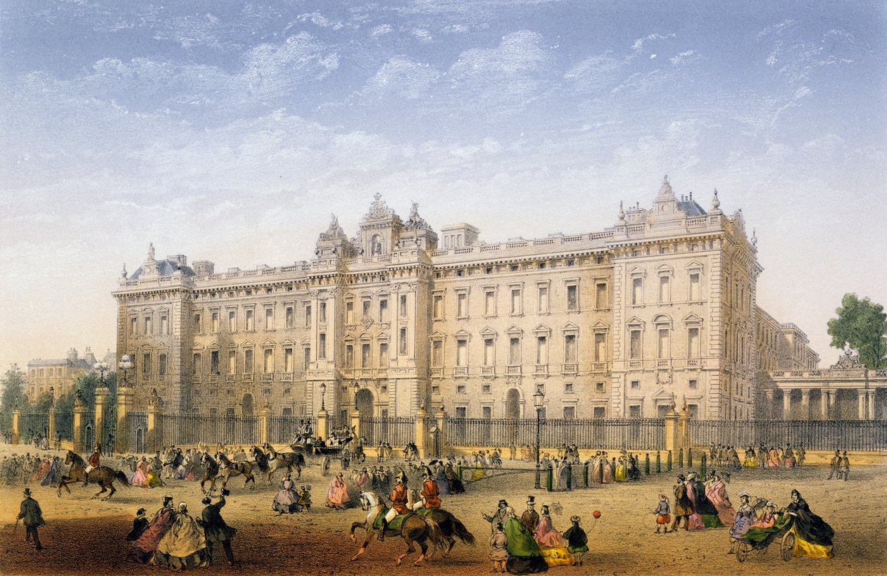 Buckinghamský palác, kolem roku 1862 od Achille Louis Martinet