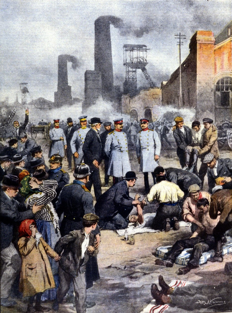 Při důlním požáru ve Vestfálsku zahynulo 120 horníků od Achille Beltrame