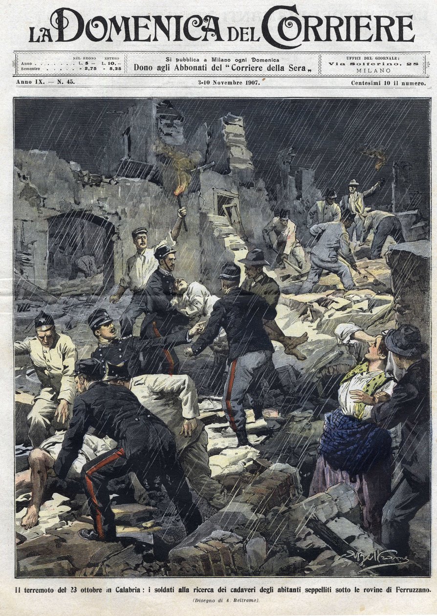 Zemětřesení z 23. října od Achille Beltrame