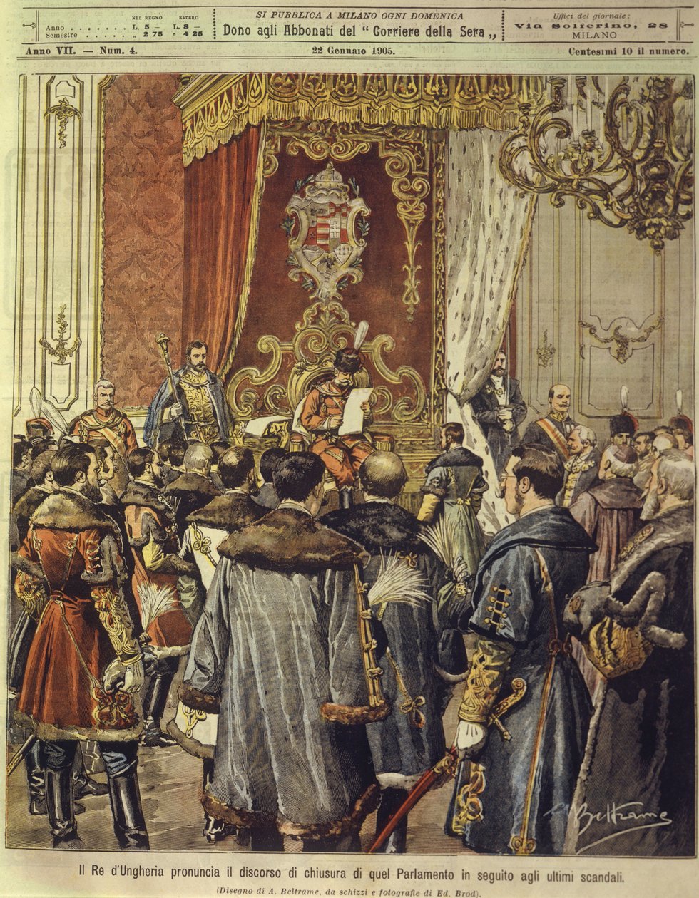 Maďarský král oznámil rozpuštění parlamentu po posledním skandálu, 22. ledna od Achille Beltrame