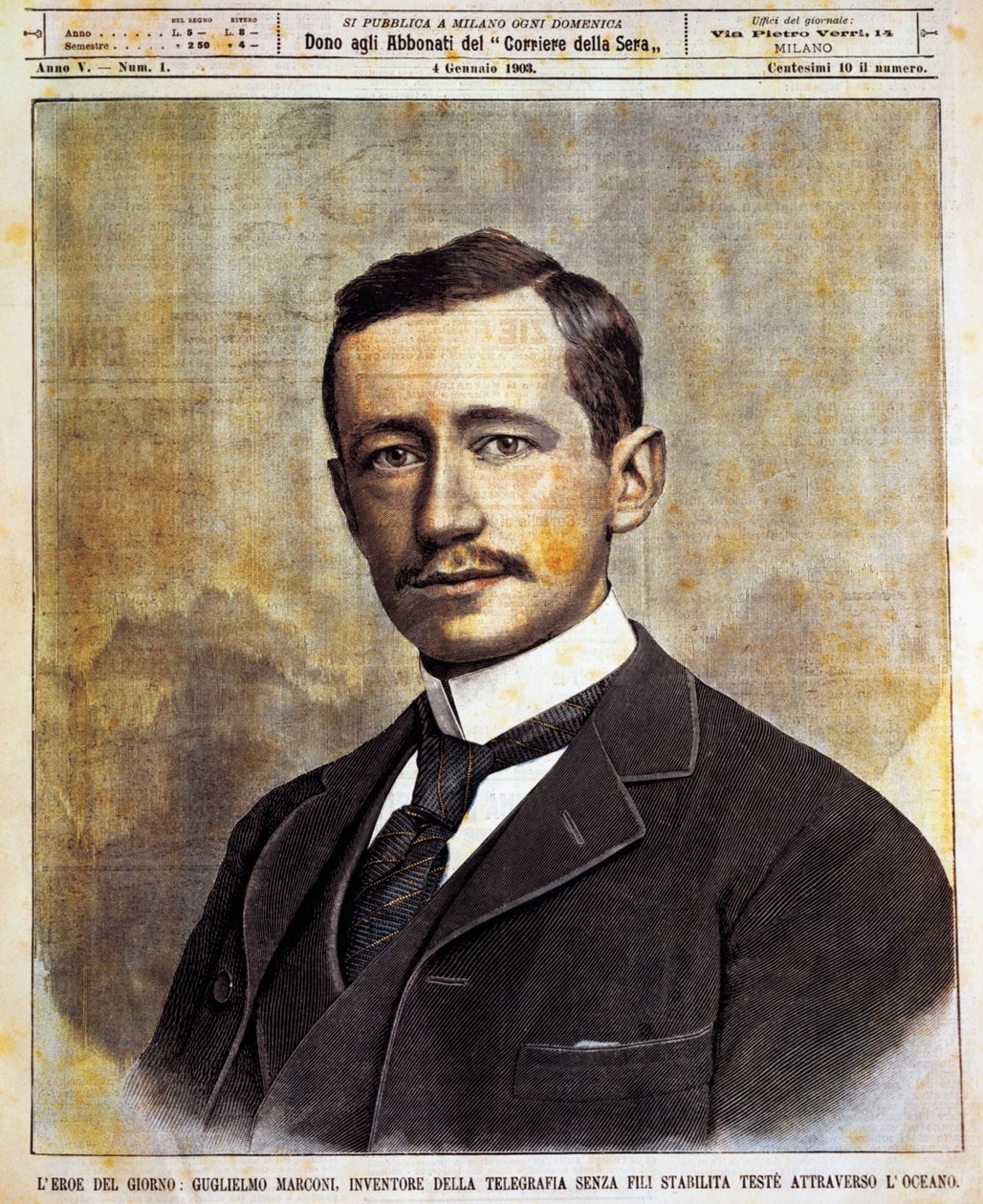 Portrét Guglielma Giovanniho Maria Marconiho (Bologna od Achille Beltrame