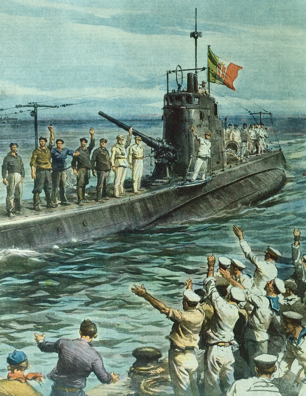 Ponorka se vrací na základnu, 7. září od Achille Beltrame