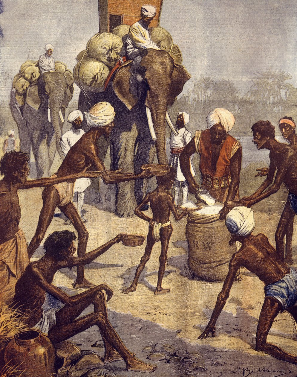 Hrůzy hladu v Indii, 11. března od Achille Beltrame