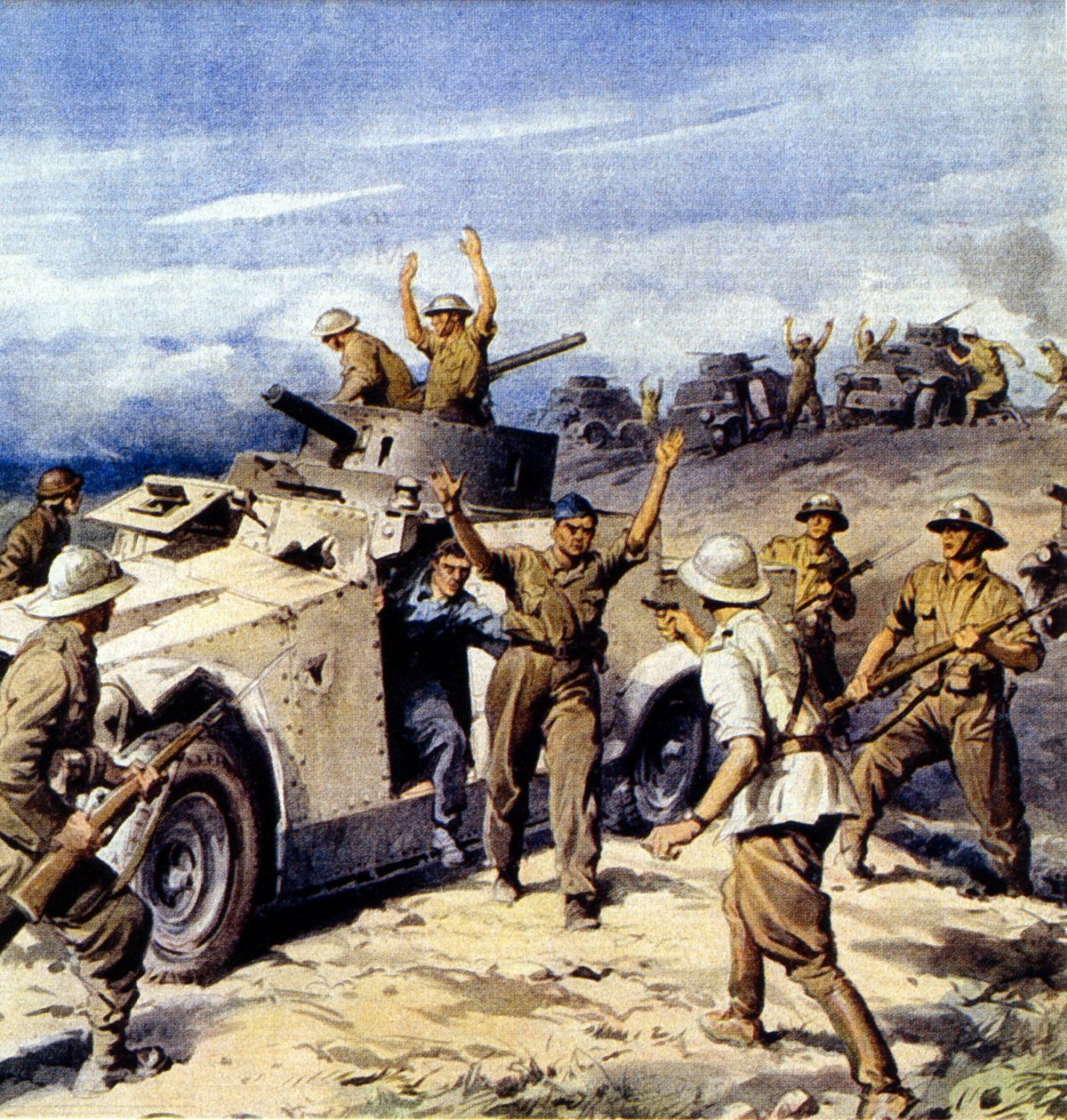 WWII-1940 1941-Severoafrická kampaň-Italská invaze do Egypta od Achille Beltrame