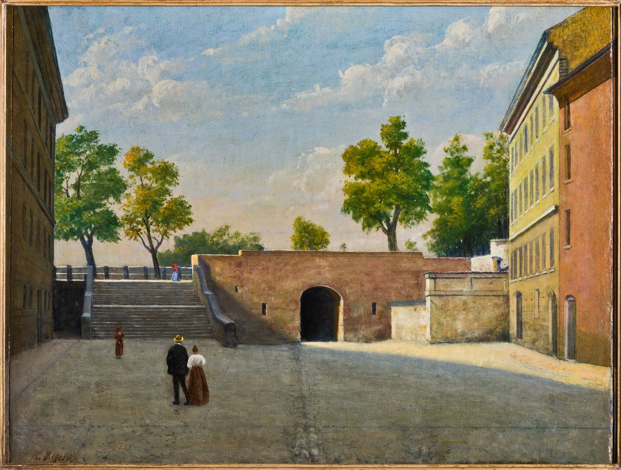 Porta Bologna v Modeně (olej na plátně) od Achille Boschi