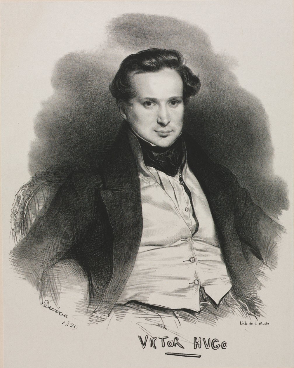 Victor Hugo, 1829. od Achille Devéria