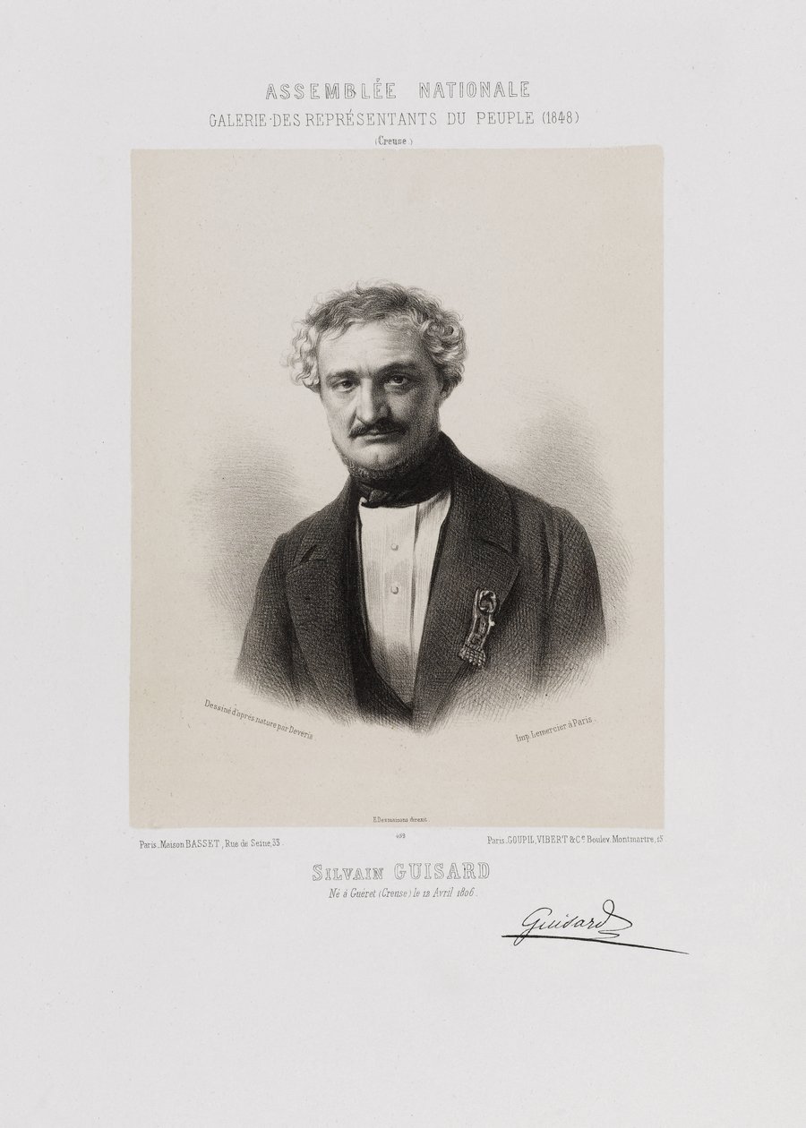 Národní shromáždění, galerie zástupců lidu - Sylvain Guizard (Creuse) od Achille Devéria